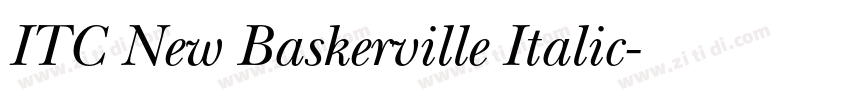 ITC New Baskerville Italic字体转换